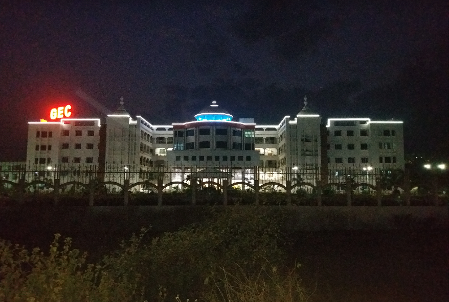 NIght view of campus