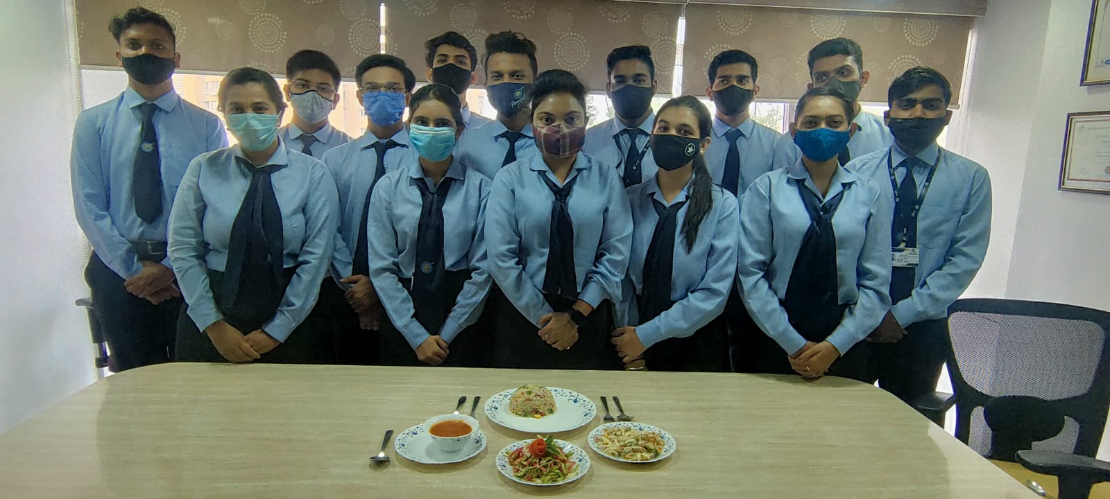 Students work
