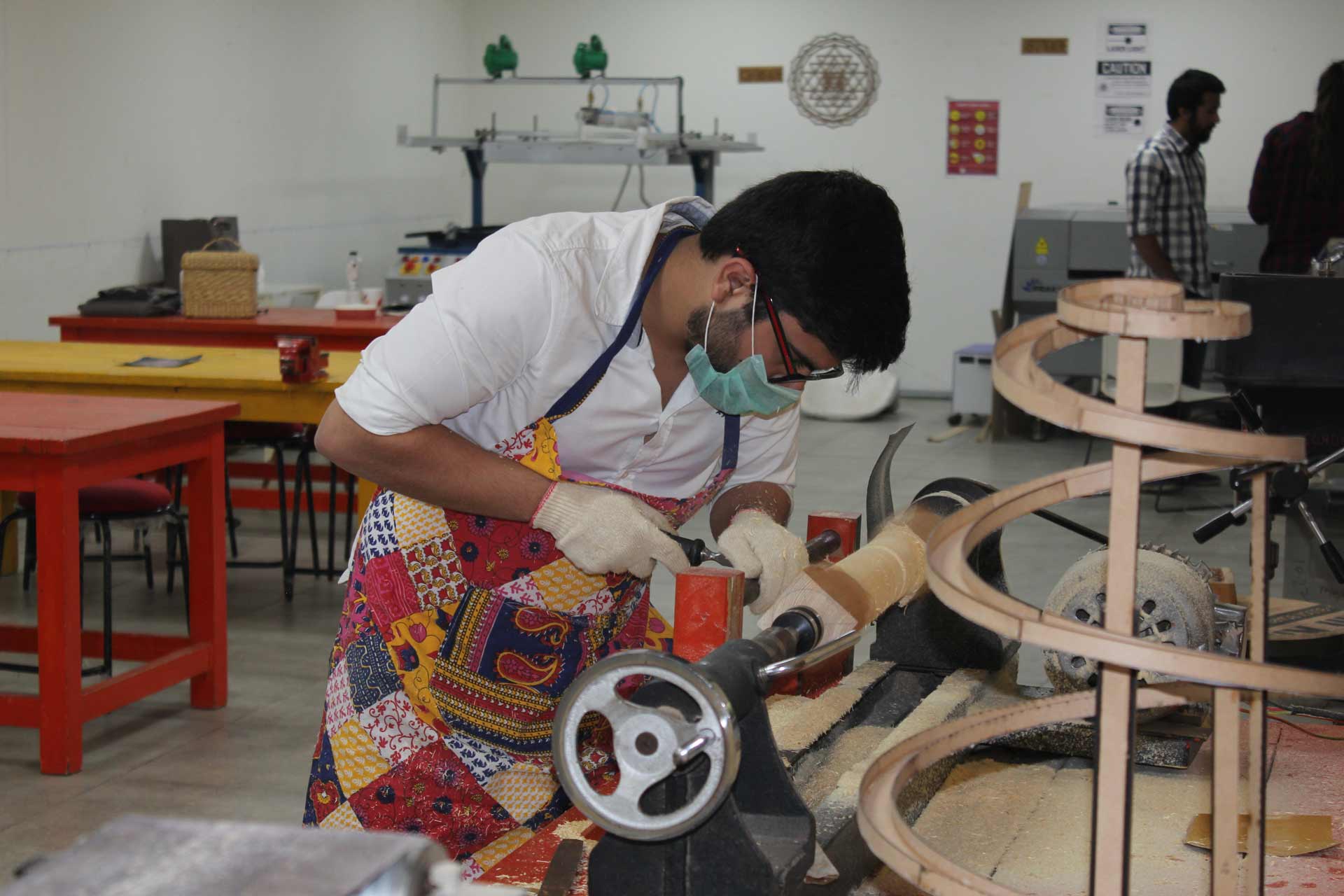Students work